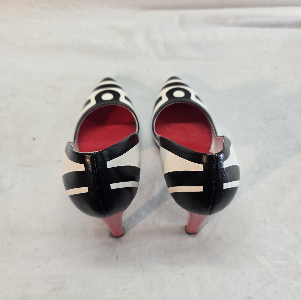 MAX MARA Women’s Size 39 Colorblock Leather Pump Heels - Picture 5 of 7